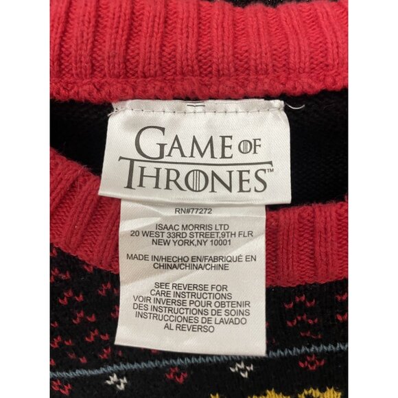 Game Of Thrones Sweater Men's Size XL Joy To The Realm Ugly Christmas Knit - Picture 4 of 11